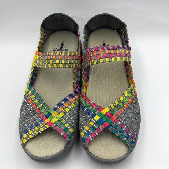 Corkus Women's Colorful Wedge Sandals Mary Janes Slip On Open Toe Beth Size 10 - Picture 6 of 14